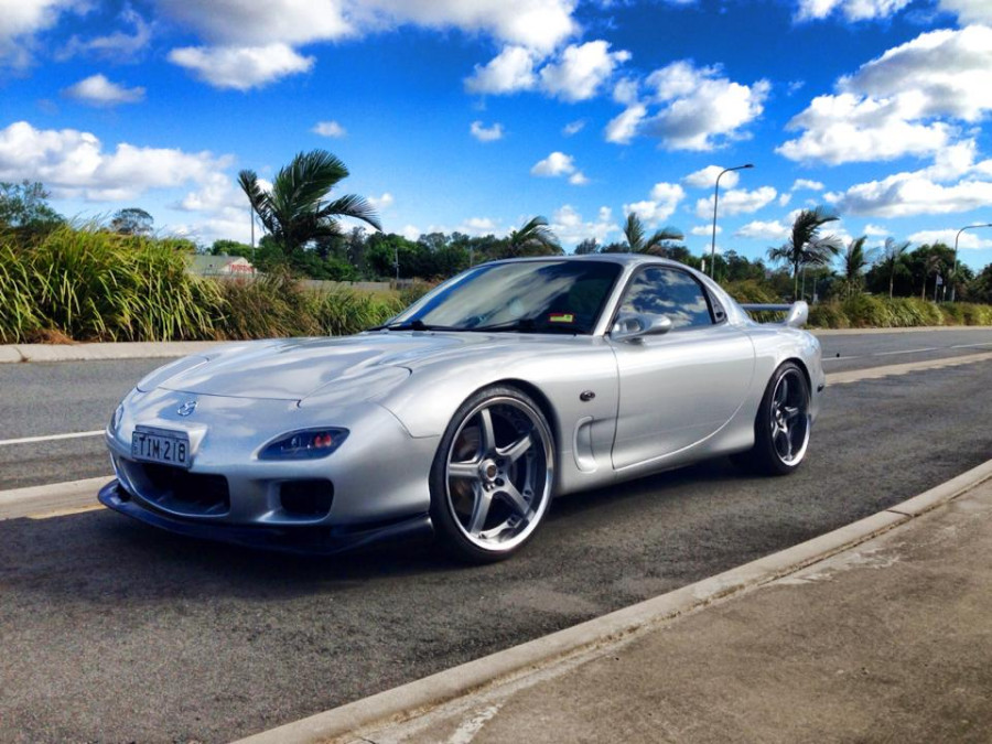 Mazda RX-7 FD rines Rays Volk Racing GT-S 19″ 9.5J ET28 225/35 10.5J 265/30