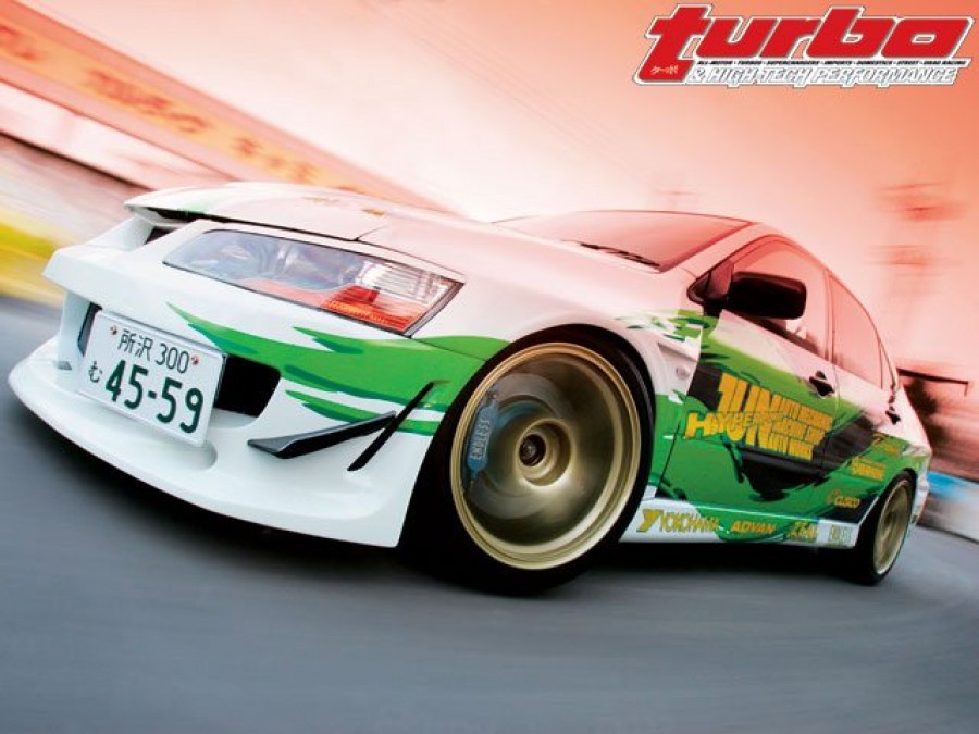 Mitsubishi Lancer Evolution IX rines Advan Yokohama RG II 18″ 9J ET22 245/40 ET29
