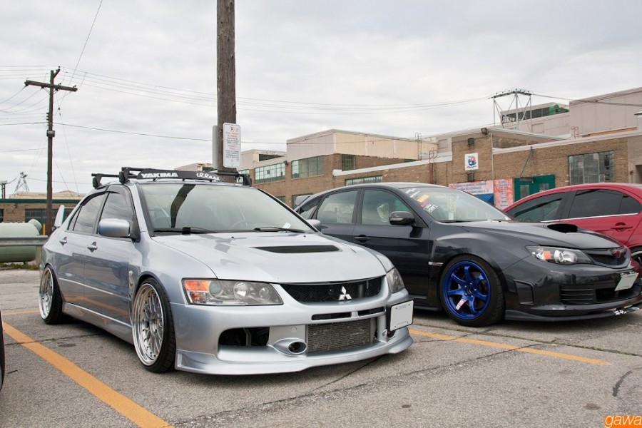 Mitsubishi Lancer Evolution IX rines BBS LM 18″ 9J ET5 215/35
