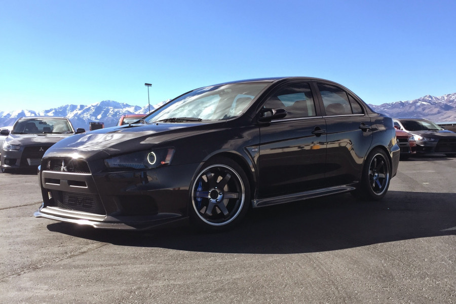 Mitsubishi Lancer Evolution X rines Rays Volk Racing TE37SL 18″ 9.5J ET22 265/35