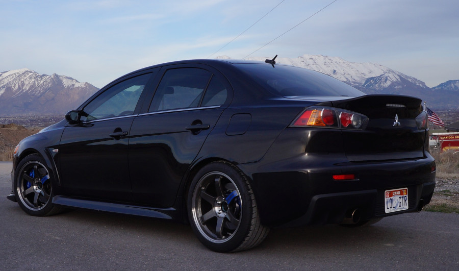 Mitsubishi Lancer Evolution X rines Rays Volk Racing TE37SL 18″ 9.5J ET22 265/35