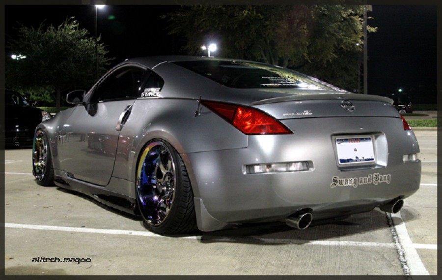 Nissan 350Z rines Rays Gram Light 57S Pro 19″ 9.5J ET-6 215/35 10J ET-15 235/35