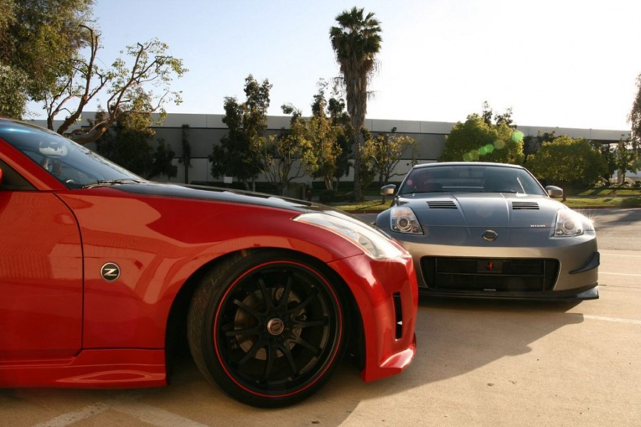 Nissan 350Z rines Rays Volk Racing CE28N 19″ 9.5J ET21 245/35 10.5J 275/30