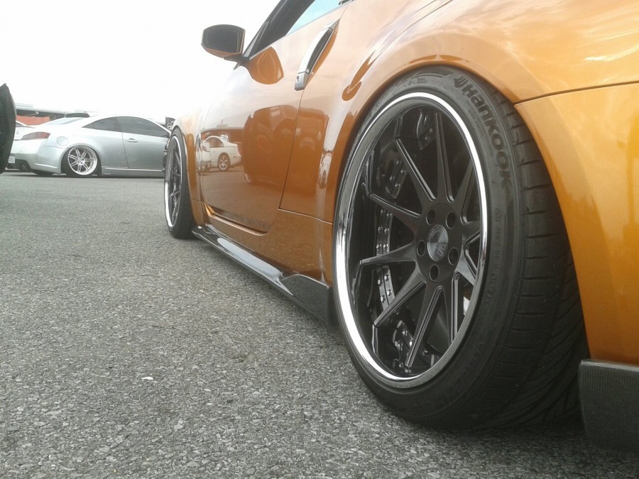 Nissan 350Z rines Avant Garde F420 19″ 9.5J ET5 245/35 11J 275/35