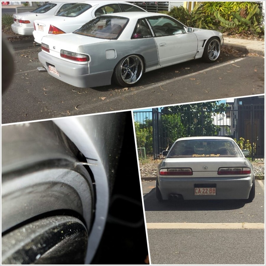Nissan Silvia S13 roues Work VS-KF R18 9J 215/40 11J ET-4 245/40