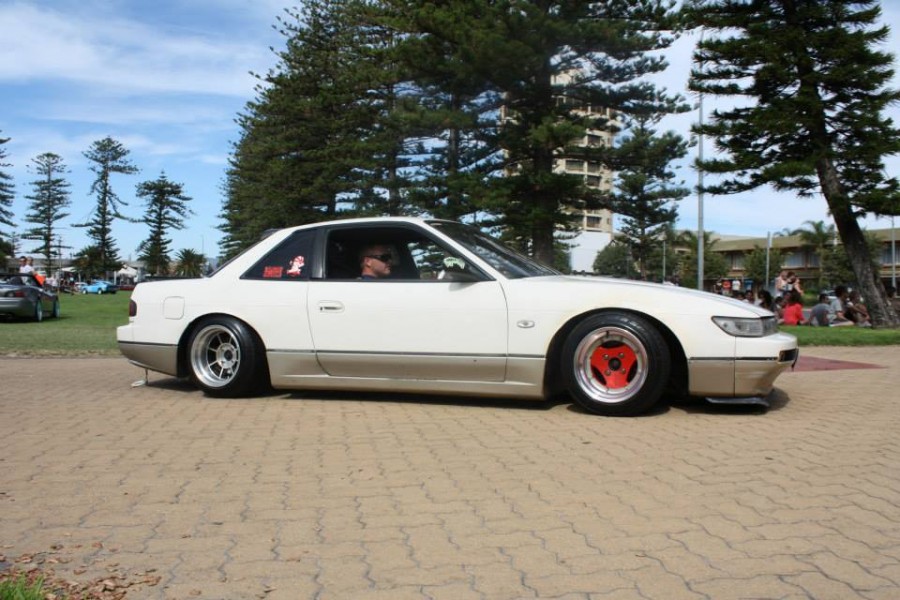 Nissan Silvia S13 roues Riverside R106 R14 8J ET-23 185/55 Hayashi Racing Equipment Street ST 9J ET-19