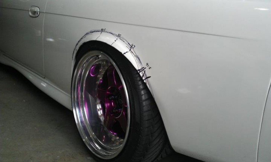 Nissan Silvia S14 roues Work Meister S1 3P R18 9J ET8 225/35 11.5J 265/35