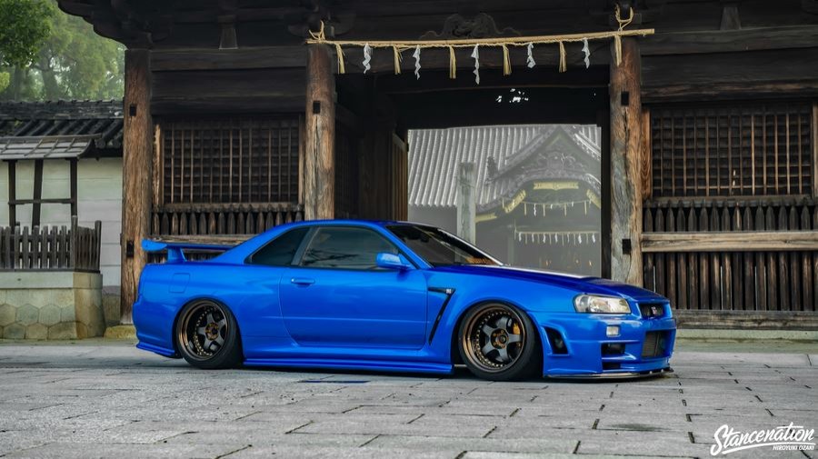 Nissan Skyline R34 roues Work Meister S1 3P R18 11J ET-25 255/35