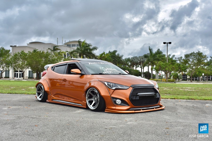 Hyundai Veloster 1re génération roues Klutch Republik SLC2 R18 10.5J 245/35 Turbo 