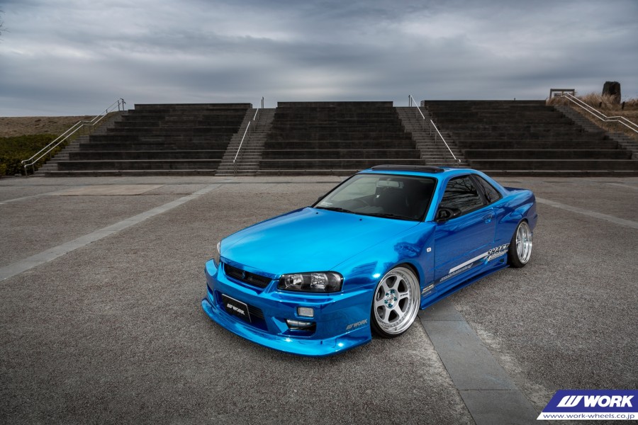 Nissan Skyline R34 roues Work Meister L1 R18