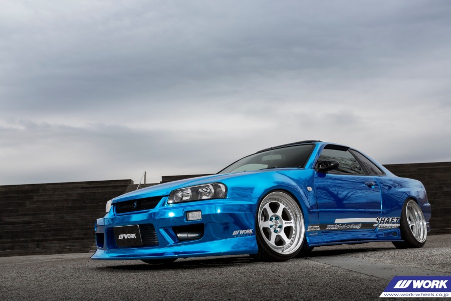 Nissan Skyline R34 roues Work Meister L1 R18