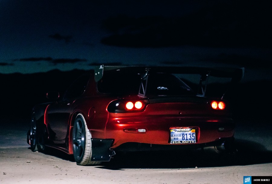 Mazda RX-7 FD roues Rays Volk Racing F-Zero Challenge R18 9.5J ET22 265/40