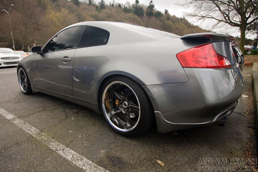 Infiniti G35 Coupe V35 roues Rays Volk Racing GT-S R19 9.5J ET17 245/35 10.5J ET18 275/35