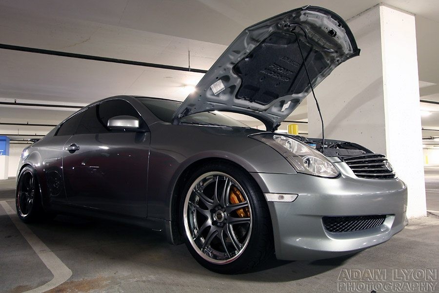 Infiniti G35 Coupe V35 roues Rays Volk Racing GT-V R19 9.5J ET30 255/35 10.5J ET24 285/35