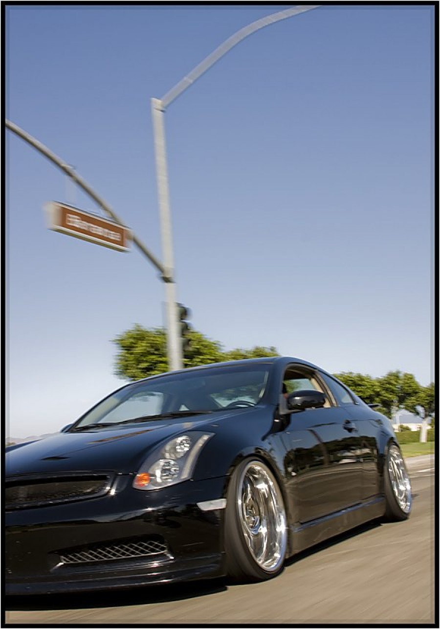 Infiniti G35 Coupe roues AME Shallen MX R20 9.5J ET-8 245/30 10J ET-6 265/30