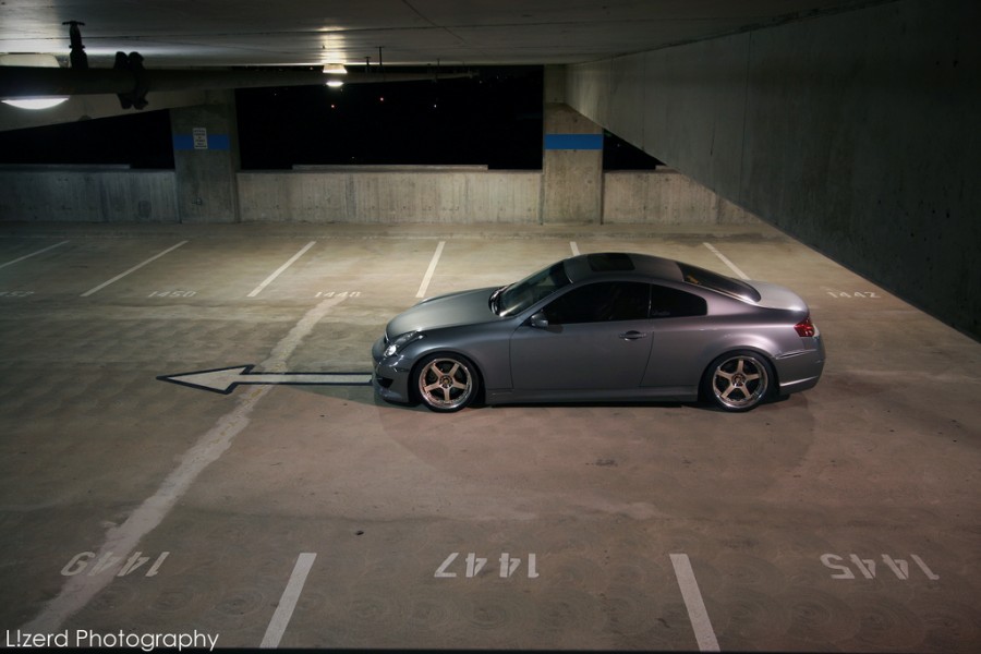 Infiniti G35 Coupe V35 roues Rays Gram Lights 57F Pro R19 9.5J ET7 245/40 10.5J 255/40
