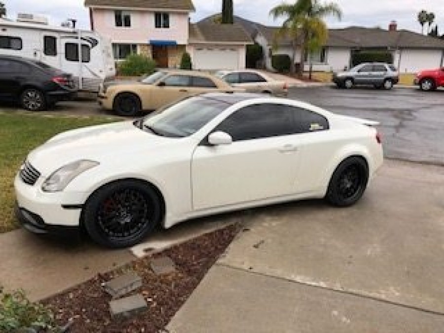 Infiniti G35 Coupe roues Weds Sport Mavericks 709 R19 9.5J ET15 245/35 10.5J ET14 275/35
