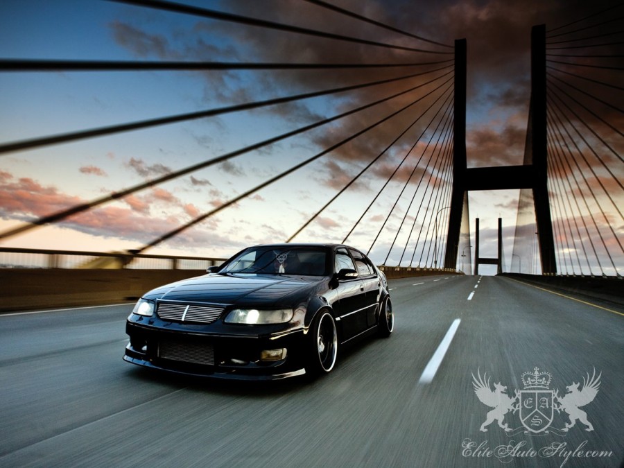 Lexus GS S140 roues Garson Deep Racing Ryugi R19 10J ET-6 235/35 12J ET-12 275/30