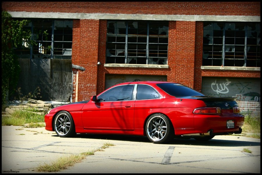 Lexus SC roues Rays Volk Racing GT-V R18 9J ET23 235/40 10J ET24 255/35