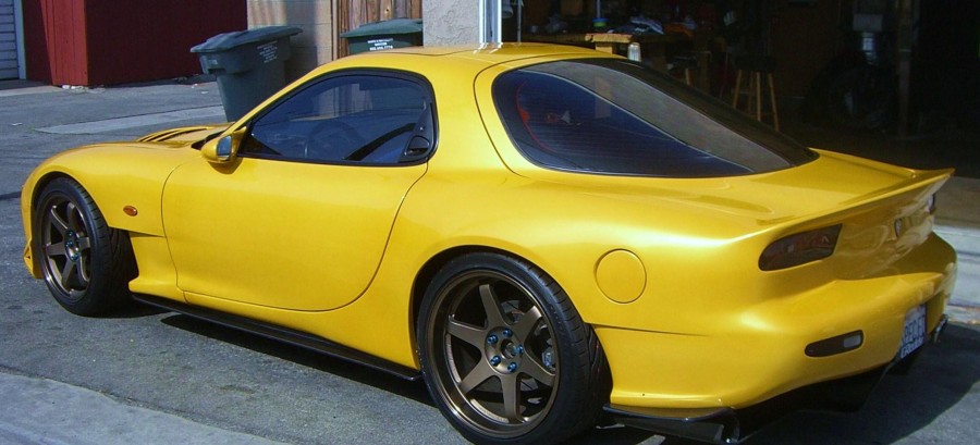 Mazda RX-7 FD roues Rays Volk Racing TE37 R18 9.5J ET22 255/35 R19 10.5J 285/30