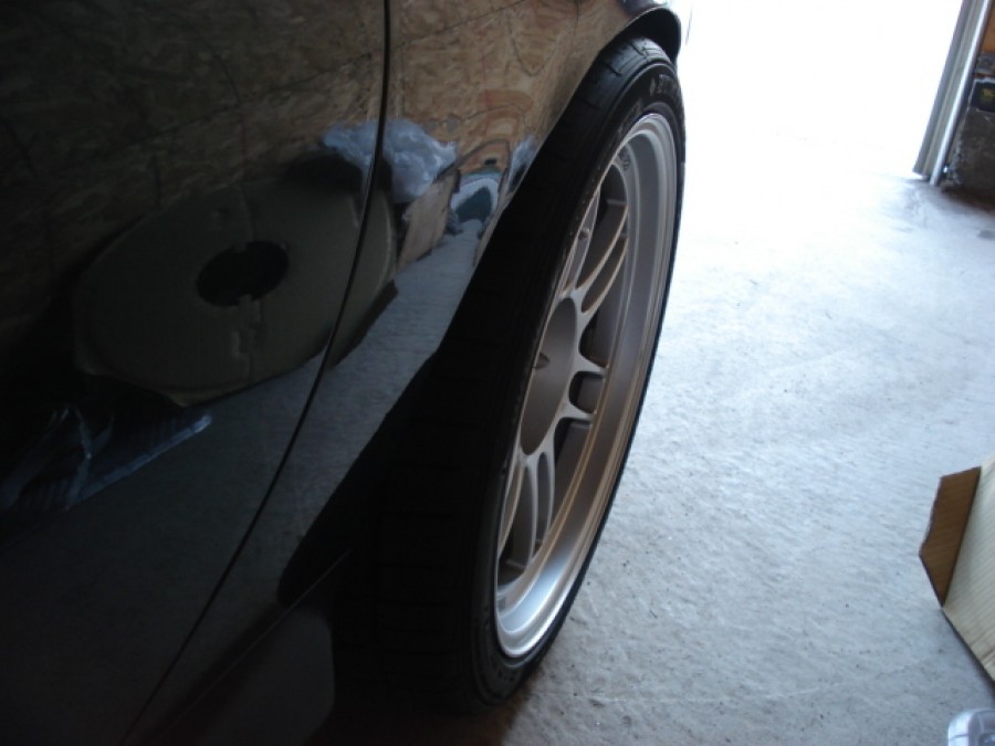 Mazda RX-7 FD roues Enkei RPF1 R18 10J ET38 265/35 10.5J ET15 295/30