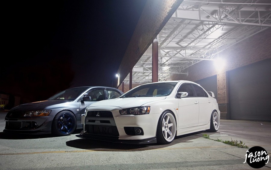 Mitsubishi Lancer Evolution X roues Rays Volk Racing TE37 R19 10.5J ET12 265/30