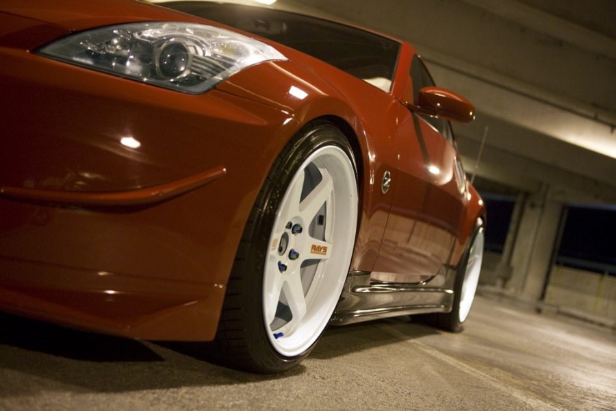 Nissan 350Z roues Rays Volk Racing TE37 R19 9.5J ET12 245/35 10.5J ET22 275/35