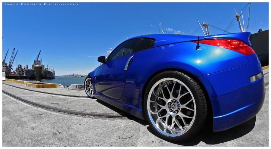Nissan 350Z roues Rays Volk Racing SF Winning R19 9.5J ET19 255/30 10.5J ET17 295/30