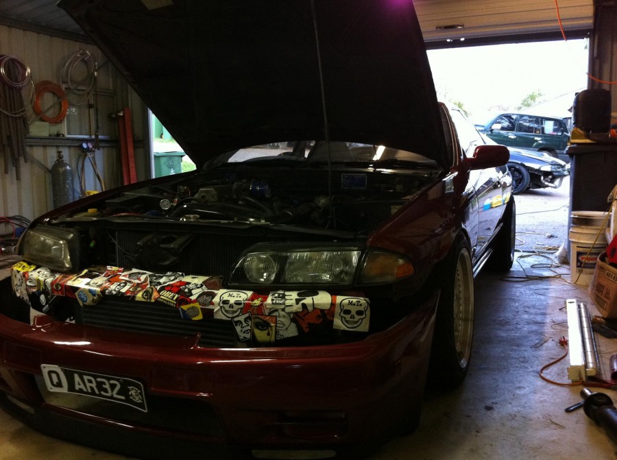 Nissan Skyline R32 диски Work Equip 05 R17 8J ET22 235/45 9J coupe 