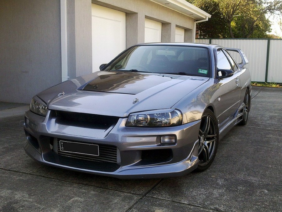 Nissan Skyline R34 диски AVS Model 5 R18 8J ET30 235/40 9J ET35 265/35 coupe 