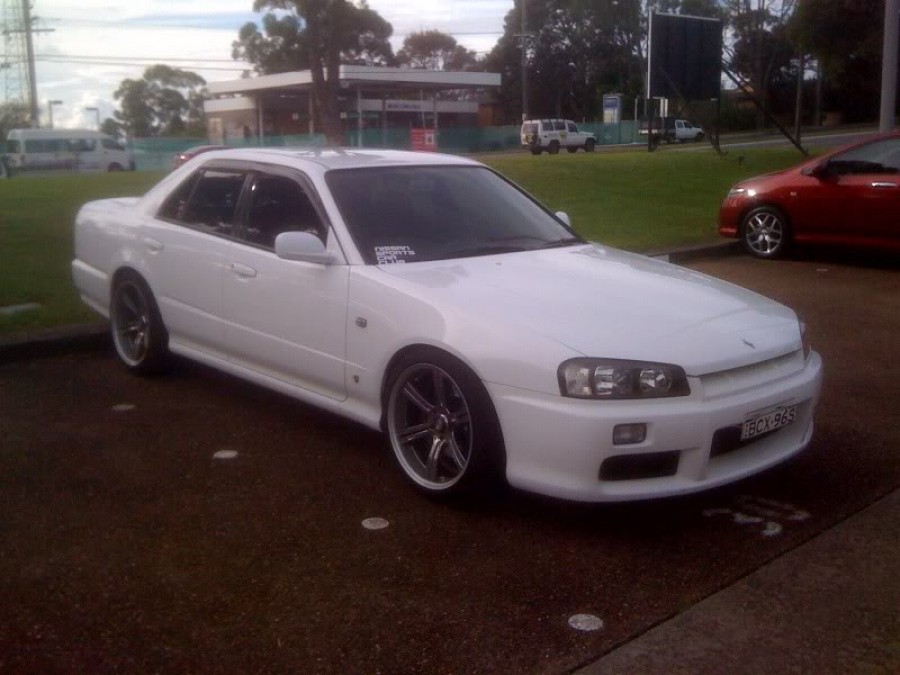 Nissan Skyline R34 диски Do Luck Double Six R18 9.5J ET15 235/40 sedan 