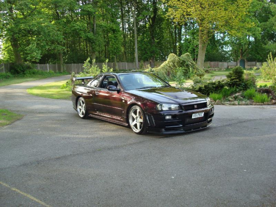 Nissan Skyline R34 диски Rays Nismo LM GT4 R19 9.5J ET12 275/30 GTR 
