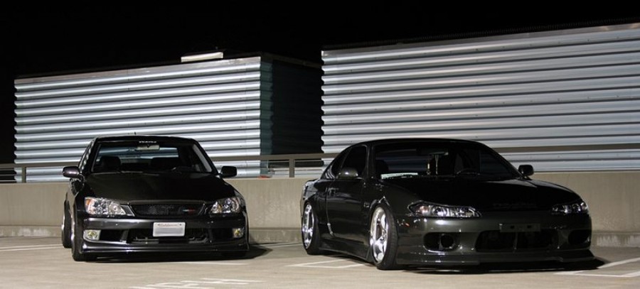 Nissan Silvia S14 диски AME Shallen CX R18 9J ET5 10J ET-5