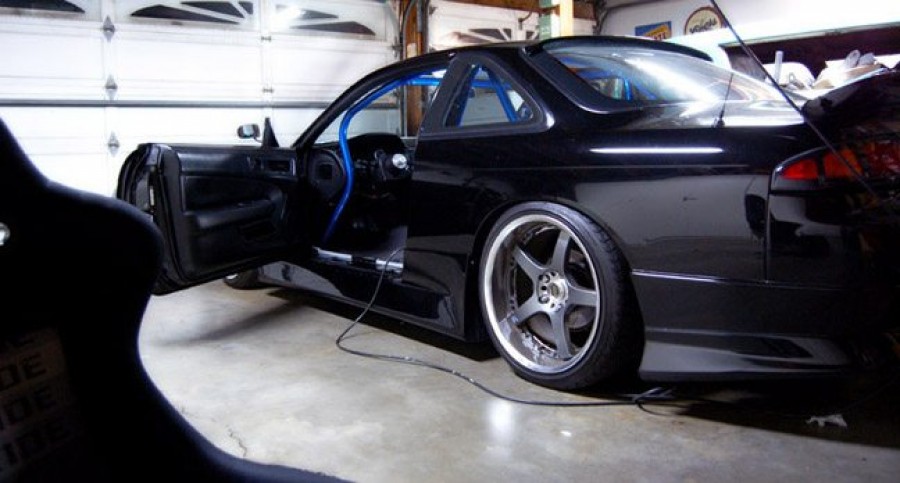 Nissan Silvia S14 диски Rays Gram Lights 57F Pro R18 9J ET24 225/40 10J ET22 255/35