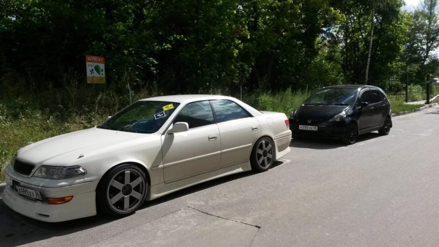 Toyota Mark II 100 диски Impul Hoshino RS R18 8J ET32 1JZ-GTE inside+R154 誠実な友 