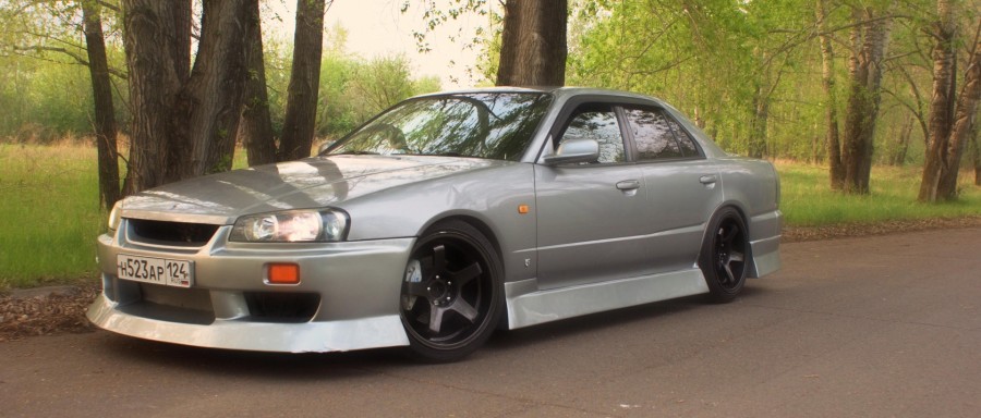 Nissan Skyline R34 диски M2 Hanbai DT-05 R18 9.5J ET20 225/40 10J ET30 245/40