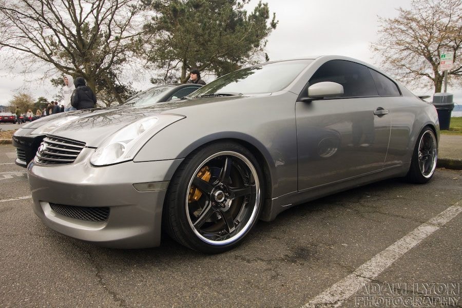 Infiniti G35 Coupe V35 диски Rays Volk Racing GT-S R19 9.5J ET17 245/35 10.5J ET18 275/35