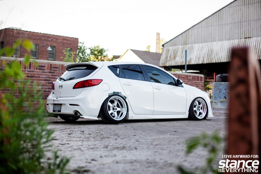 Mazda 3 2 поколение диски Work Meister S1R R18 9.5J ET19 10.5J ET-16