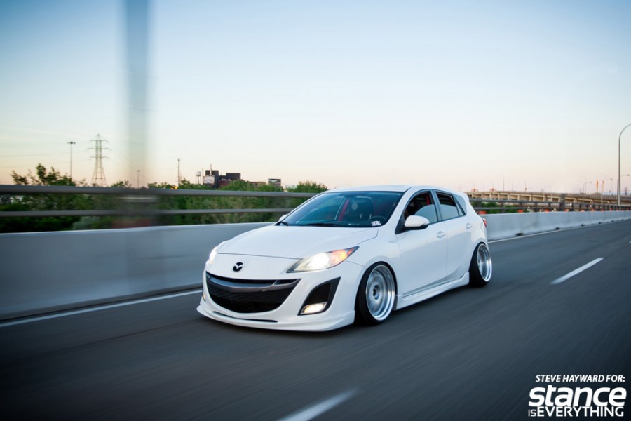 Mazda 3 2 поколение диски Work Meister S1R R18 9.5J ET19 10.5J ET-16