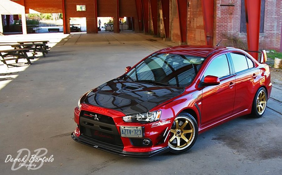 Mitsubishi Lancer Evolution X диски Greddy Gravity Gullflame R18 9.5J ET15 265/35