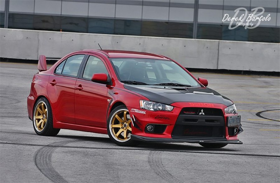 Mitsubishi Lancer Evolution X диски Greddy Gravity Gullflame R18 9.5J ET15 265/35