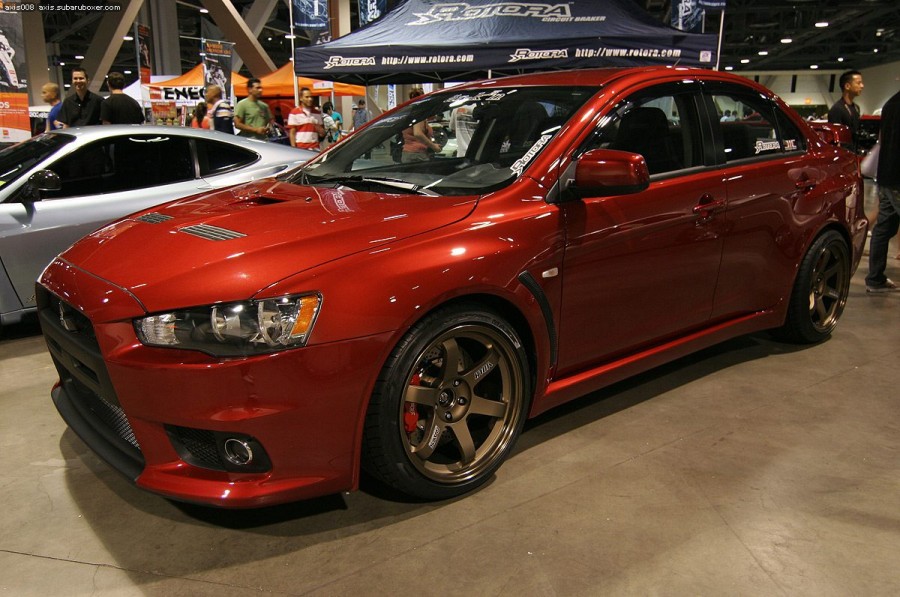 Mitsubishi Lancer Evolution X диски Rays Volk Racing TE37 R18 10.5J ET22 265/35